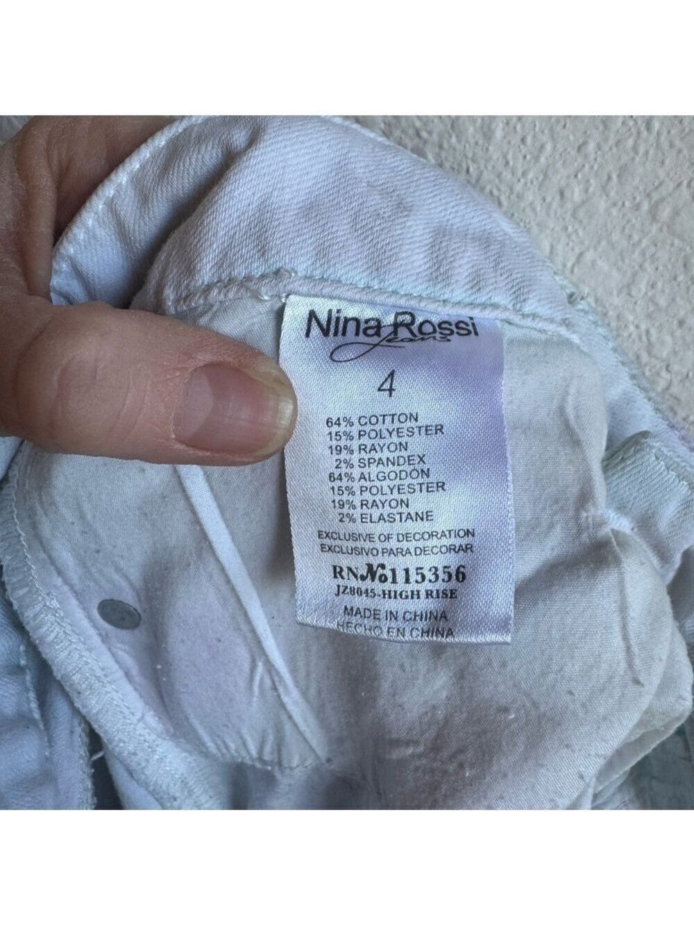 NINA ROSSI Tie Dye High Rise Jeans - Picture 12 of 12